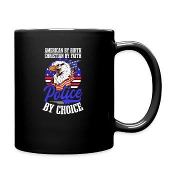 4 juillet Officier de police de la police chrétienne américaine - Mug uni - noir - Droite