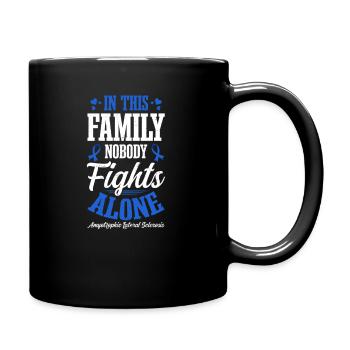 Als Bewusstsein kämpft niemand alleine - Tasse einfarbig - Schwarz - Rechts