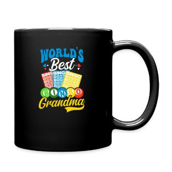 Bingo Queen Worlds Best Bingo Grandma - Full Colour Mug - black - Right