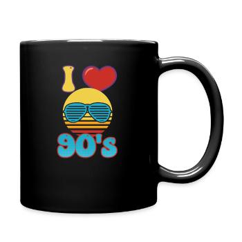 I Love The 90s I Love The 90s Heart - Full Colour Mug - black - Right