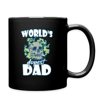 World's Dopest Dad - Tasse einfarbig - Schwarz - Rechts
