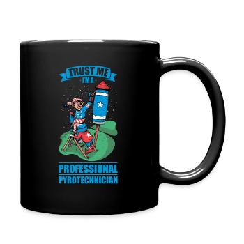 Trust Me I'm A Professional Pyrotechnician Rocket - Full Colour Mug - black - Right