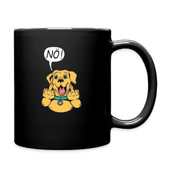 Statement Golden Retriever Nö Lustiger Hunde Nein - Tasse einfarbig - Schwarz - Rechts