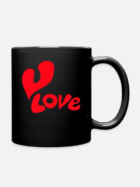 Love - Full Colour Mug - black
