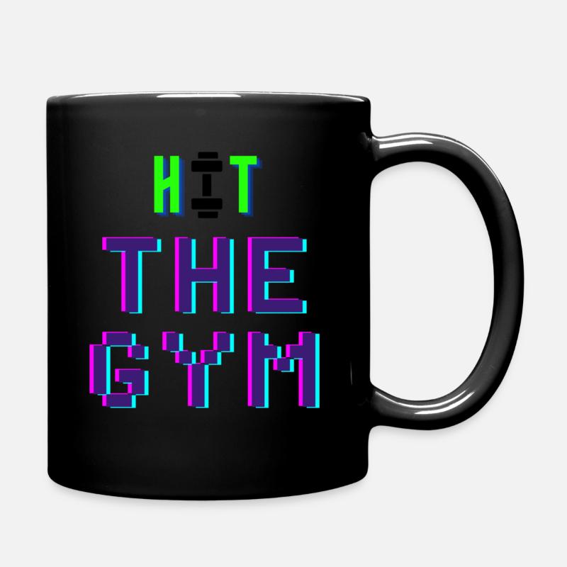 hit the Gym - Tasse einfarbig - Schwarz