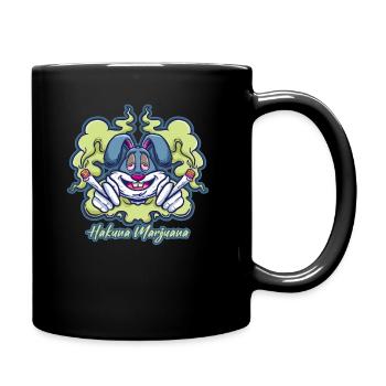 Hakuna Marijuana Funny Weed Smoking Pothead THC - Full Colour Mug - black - Right