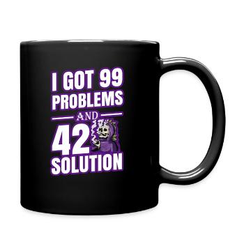 I Got 99 Problems And 420 Solutions Cannabis Weed - Full Colour Mug - black - Right
