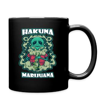 Hakuna Marijuana Funny Weed Smoking Pothead THC - Full Colour Mug - black - Right