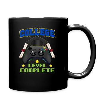 College Level Complete Funny Gaming Graduate - Tasse einfarbig - Schwarz - Rechts