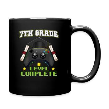 7th Grade Level Complete Middle School Graduation - Full Colour Mug - black - Right