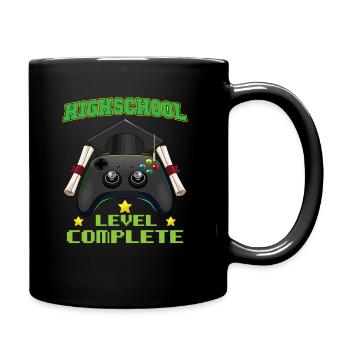 Highschool Level Complete Gaming Graduation - Tasse einfarbig - Schwarz - Rechts