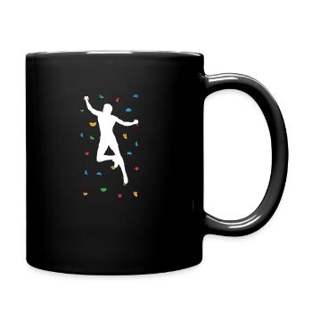 Rock Climbing Bouldering Wall Climber - Tasse einfarbig - Schwarz - Rechts