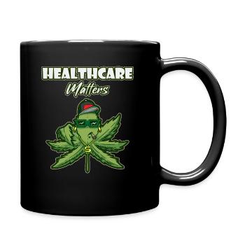 Healthcare Matters Cannabis Lover THC Medical Weed - Tasse einfarbig - Schwarz - Rechts