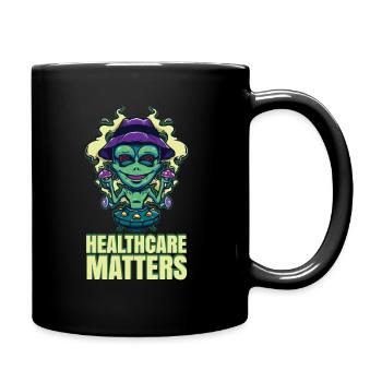 Healthcare Matters Cannabis Lover THC Medical Weed - Tasse einfarbig - Schwarz - Rechts