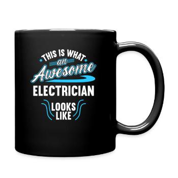 This Is What An Awesome Electrician Looks Like - Tasse einfarbig - Schwarz - Rechts
