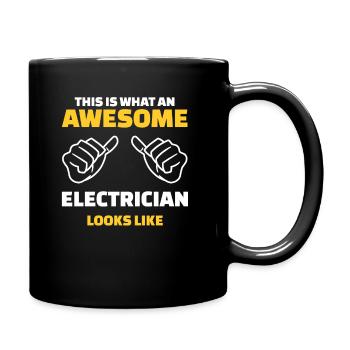 This Is What An Awesome Electrician Looks Like - Tasse einfarbig - Schwarz - Rechts
