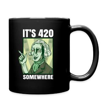 C’est 420 Somewhere Cannabis Weed Smoking THC Ganja - Mug uni - noir - Droite