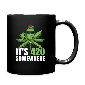 C’est 420 Somewhere Cannabis Weed Smoking THC Ganja - Mug uni - noir - Droite