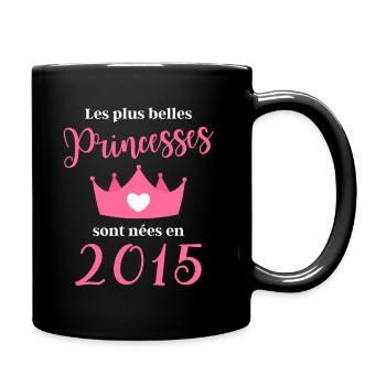 née en 2015 cadeau anniversaire fille 7 ans - Mug uni - noir - Droite