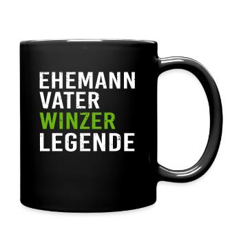 Winzer Vater Weinbauer Legende - Tasse einfarbig - Schwarz - Rechts