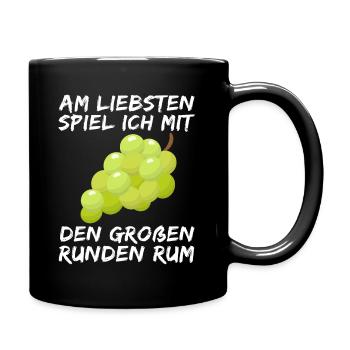 Winzer Spruch Trauben Weinberg - Tasse einfarbig - Schwarz - Rechts
