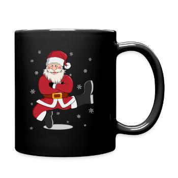 Weihnachtsmann - Tasse einfarbig - Schwarz - Rechts
