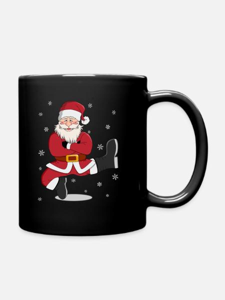 Weihnachtsmann - Tasse einfarbig - Schwarz