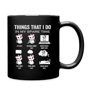 Chemise drôle d’amoureux des chats pour chat maman et papa chats - Mug uni - noir - Droite