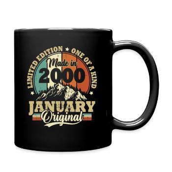 Cadeau D'anniversaire Janvier 2000 Vintage Rétro - Mug uni - noir - Droite