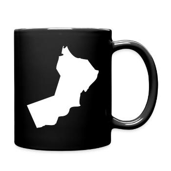 Oman Landkarte Flagge - Tasse einfarbig - Schwarz - Rechts