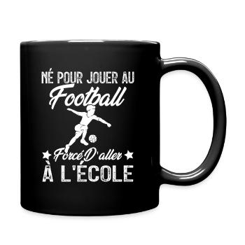 football joueur cadeau enfant homme garcon - Mug uni - noir - Droite