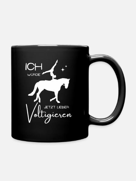 Lieber Voltigieren - Tasse einfarbig - Schwarz