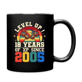 Level 18 2005 Birthday Gamer 18 Jahre - Tasse einfarbig - Schwarz - Rechts