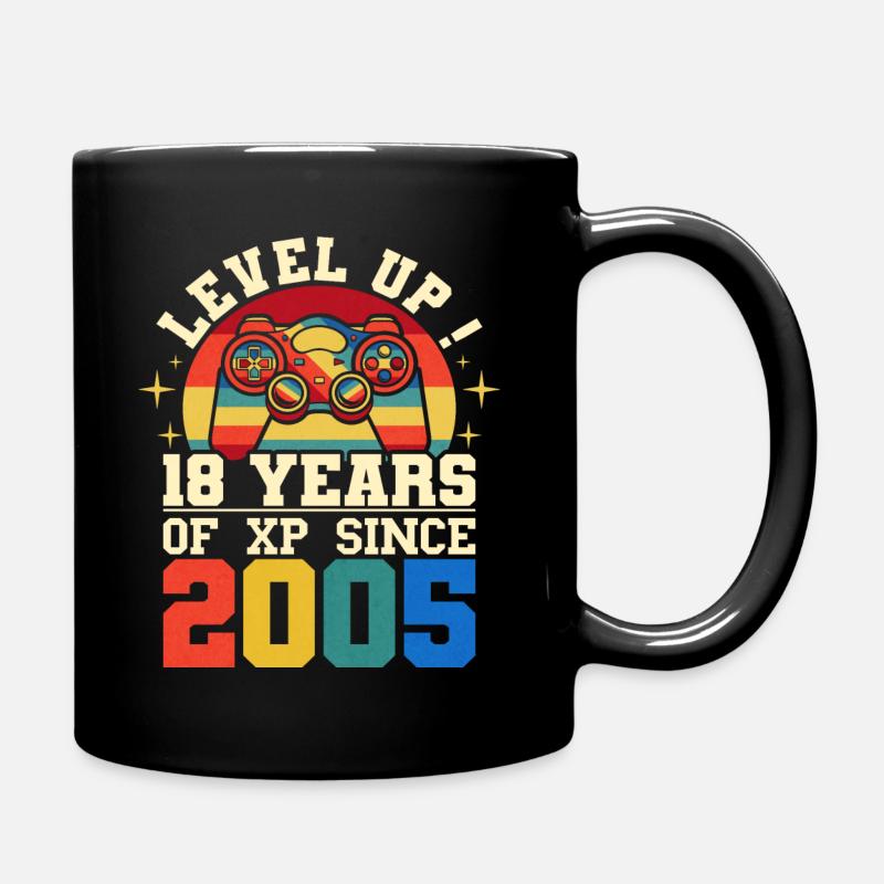Niveau 18 2005 Anniversaire Gamer 18 ans - Mug uni - noir