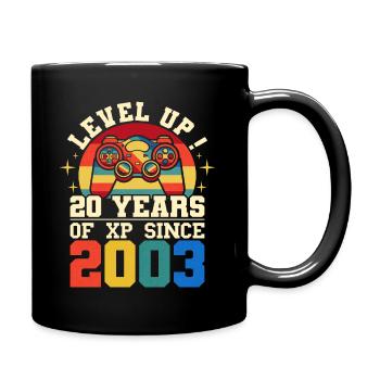 Level 20 2003 Birthday Gamer 20 Jahre - Tasse einfarbig - Schwarz - Rechts