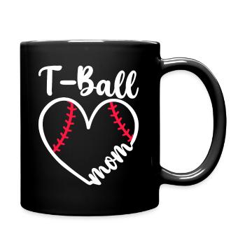 Maman Joueuse De T-Ball Fan De Baseball - Mug uni - noir - Droite