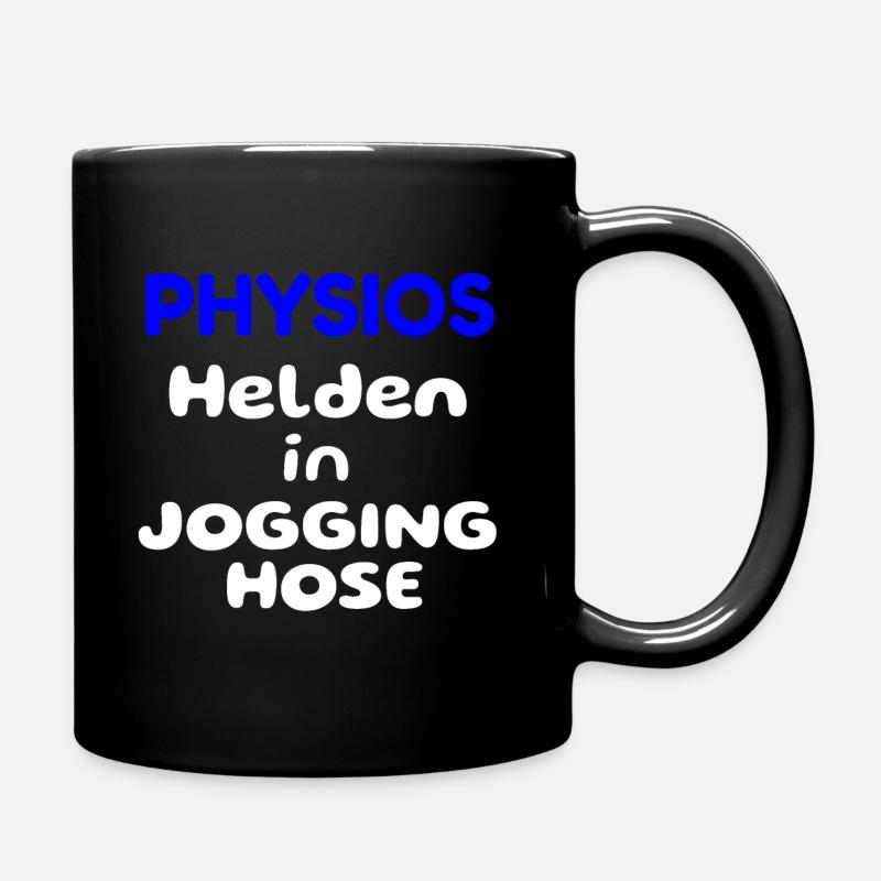 Physios Helden in Jogginghose, Physiotherapeut - Tasse einfarbig - Schwarz