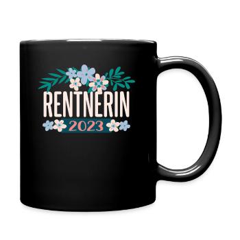 Rentnerin Geschenk Garten Spruch Rente Ruhestand - Tasse einfarbig - Schwarz - Rechts