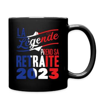 La Légende Prend Sa Retraite 2023 Retraité Vintage - Mug uni - noir - Droite