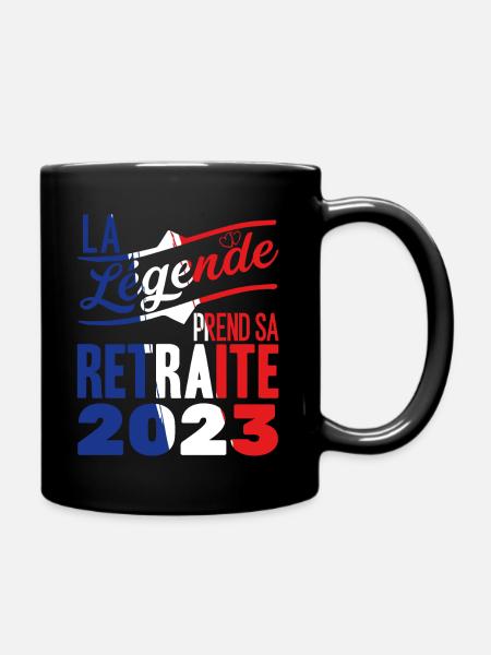 La Légende Prend Sa Retraite 2023 Retraité Vintage - Mug uni - noir