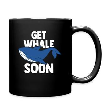 Whale Marine Mammals Blue Whale Sea - Full Colour Mug - black - Right