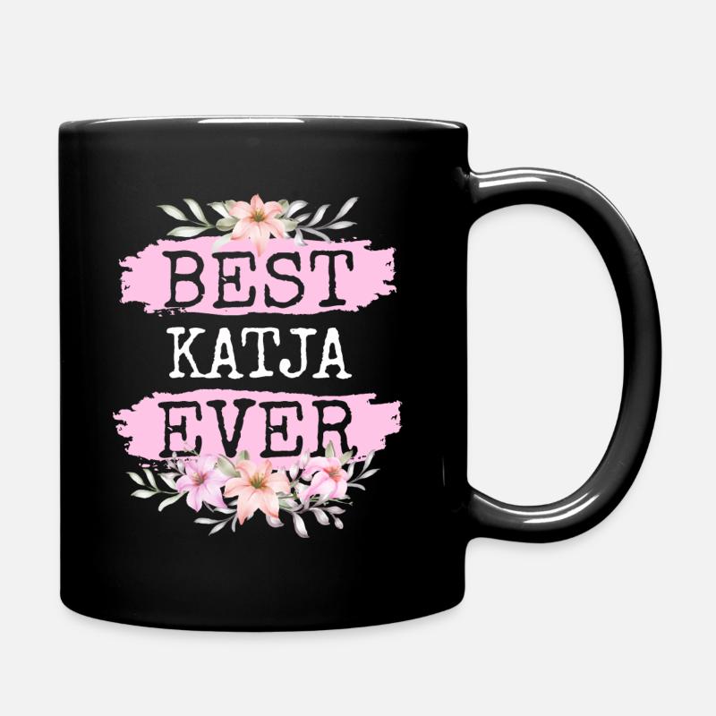Katja Geschenk Name Geburtstag - Tasse einfarbig - Schwarz