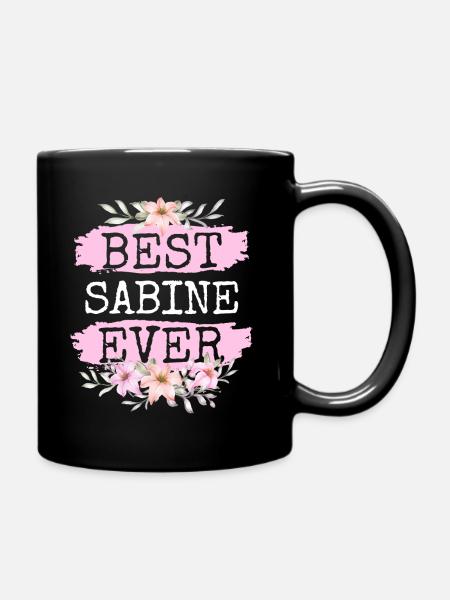 Sabine Geschenk Name Geburtstag - Tasse einfarbig - Schwarz