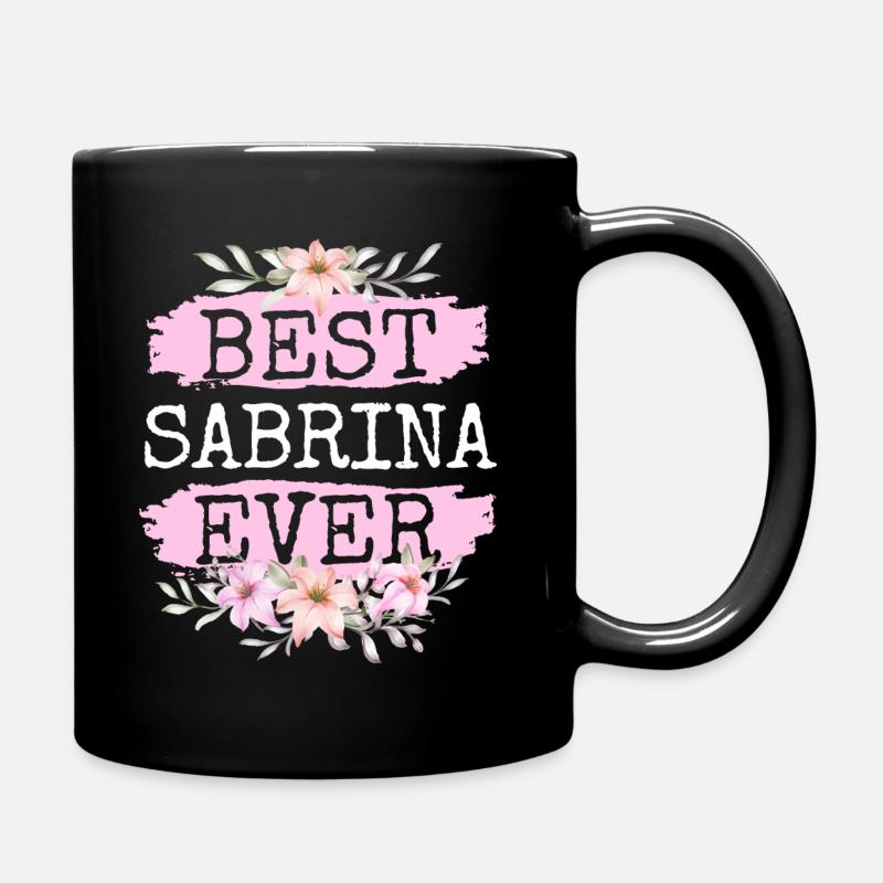 Sabrina Geschenk Name Geburtstag - Tasse einfarbig - Schwarz