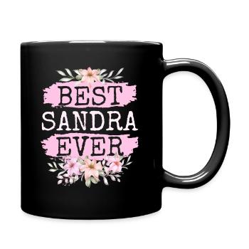 Sandra Gift Name Birthday - Full Colour Mug - black - Right
