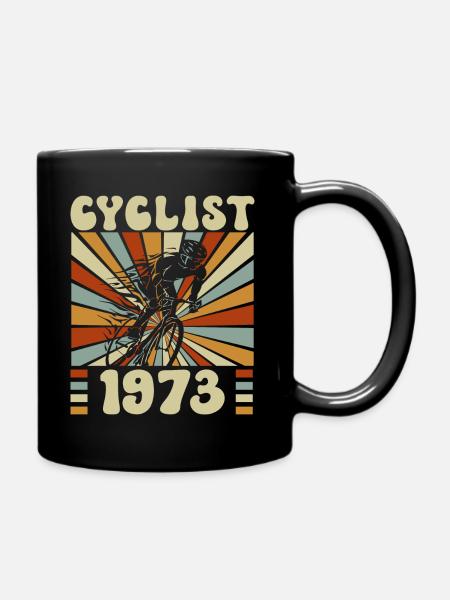 Cycling party born in 1973 50 years anniversary - Full Colour Mug - black
