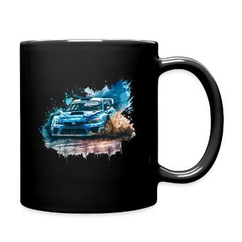 Voiture de course, voiture de sport, voiture de rallye, voiture de sport automobile - Mug uni - noir - Droite