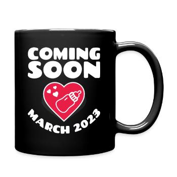 Geburt März 2023 Future Baby März 2023 - Tasse einfarbig - Schwarz - Rechts