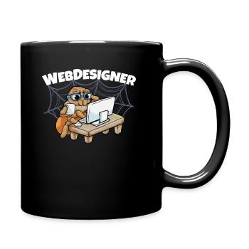 Webdesign Spider Programming Programmer IT - Full Colour Mug - black - Right