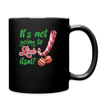 Ironic Candy Cane Lover Pervert Christmas Gift - Full Colour Mug - black - Right